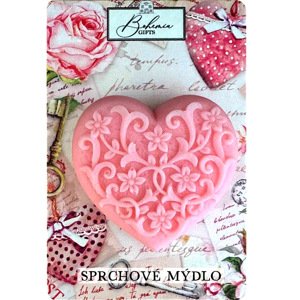 Ručně vyráběné mýdlo 90 g – srdce ornament