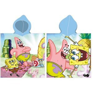 Carbotex Dětské pončo Sponge Bob a Patrick, 55 x 110 cm