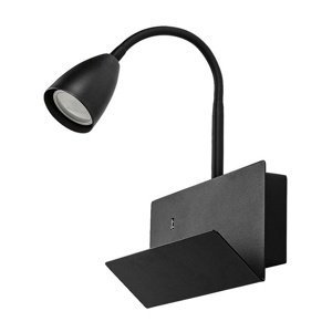 Rabalux 71089 nástěnná lampa s odkládacím prostorem Tacito, černá