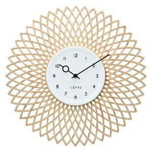 LAVVU Dřevěné designové hodiny s plynulým
