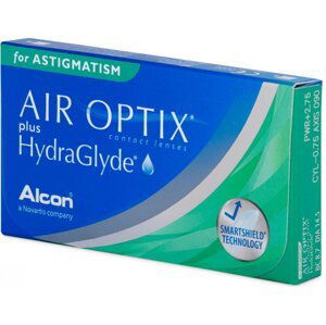 Air Optix Plus HydraGlyde for Astigmatismus (3 cocky) Cylindr x Osa: -0.75 x 080, Dioptrie: -0.00