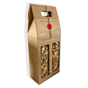 Dárková krabice s pečetí Double MIX - Naturální a slaný mix 2x650g