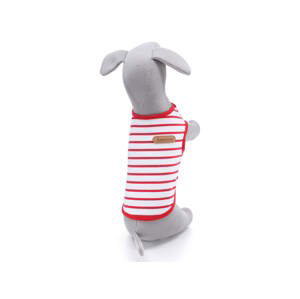 Vsepropejska Kamar pruhované tričko pro psa Barva: Červená, Délka zad (cm): 26, Obvod hrudníku: 38 - 42 cm