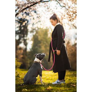 Vsepropejska Lasky přepínací vodítko pro psa | 270 cm Barva: Růžová, Délka vodítka: 270 cm