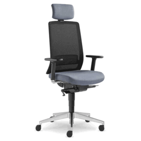 LD SEATING kancelářská židle Lyra 215-AT síťovaný opěrák, černý rám