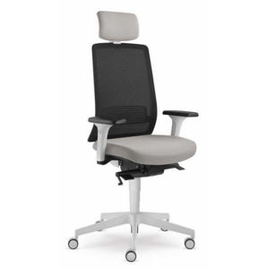 LD SEATING kancelářská židle Lyra 216-SY síťovaný opěrák, bílý rám