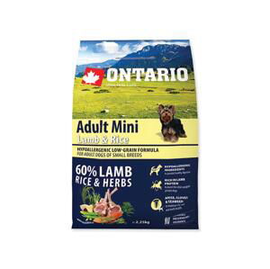 ONTARIO dog ADULT MINI lamb - 2,25kg