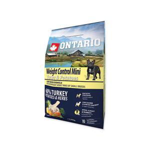 ONTARIO dog WEIGHT CONTROL MINI turkey - 2.25kg