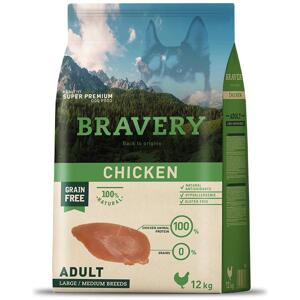 Bravery DOG ADULT MEDIUM/LARGE CHICKEN - GRANULE PRO DOSPĚLÉ PSY  - 4kg