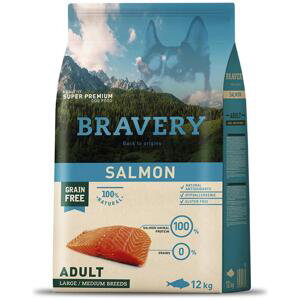 Bravery dog ADULT large/medium SALMON - granule pro dospělé psy - 4kg