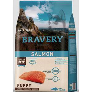 Bravery dog PUPPY large/medium SALMON - 12kg