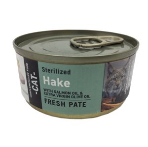 Bravery cat  konzerva STERILISED HAKE salmon oil/virgin olive - 5x70g