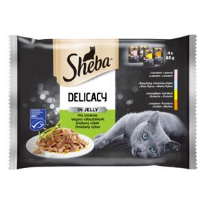 SHEBA DELICACY SMÍŠENÝ výběr v želé - 4x85g