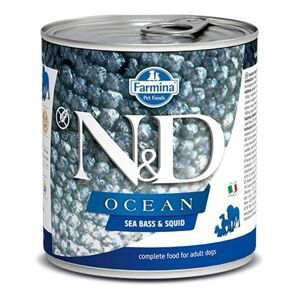 N&D dog OCEAN konz. ADULT sea bass/squid - 285g