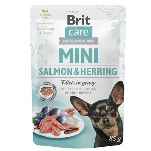BRIT CARE dog  MINI kapsa  STERILISED  salmon/herring - 85g