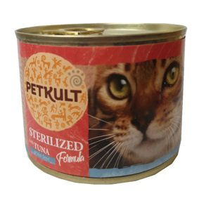 Petkult  cat konz.  STERILISED  tuňák - 185g