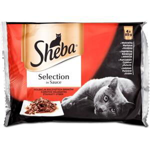 SHEBA  kapsa SELECTION  4x85g - ŠŤAVNATÝ výběr