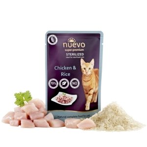 NUEVO cat kapsa  STERILISED CHICKEN - 85g