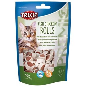 Cat pochoutka FISH CHICKEN ROLLS (trixie) - 50g