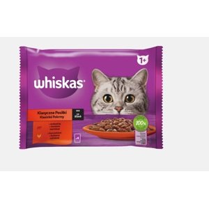 WHISKAS adult KLASICKÝ VÝBĚR ve šťávě - 4x 85g