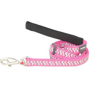 Vodítko RD reflective ZIGGY/hot pink - 1,2cm/1,8m