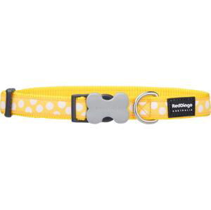 Obojek RD WHITE spots on YELLOW - 2,5/41-63cm