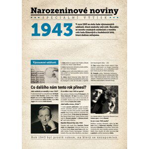 Narozeninové noviny 1943 s vlastním textem a fotografií, S textem