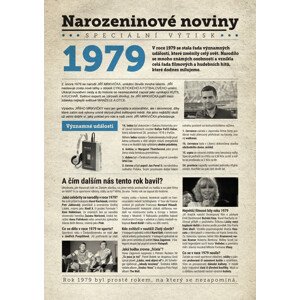 Narozeninové noviny 1979 s vlastním textem a fotografií, S fotografií