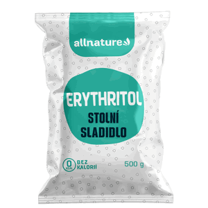 Allnature Erythritol 500 g - bez kalorií, slazení bez viny