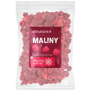 Allnature Malina sušená mrazem 100 g - chuť a vůně čerstvých malin