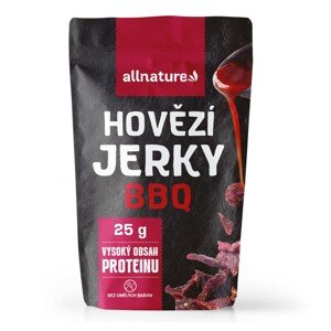 Allnature BEEF BBQ jerky - sušené hovězí maso s příchutí BBQ Hmotnost: 25g