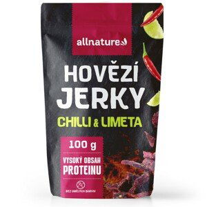 Allnature BEEF Chilli a Limeta jerky - sušené hovězí maso s chilli a limetkou Hmotnost: 100g