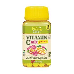 Vitamin C 100 mg MIX, pomeranč a malina - 120 žvýk. tbl.