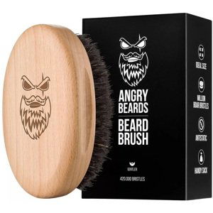 Angry Beards Dřevěný kartáč na vousy Gentler (Beard Brush)