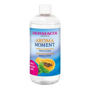 Dermacol Náhradní náplň do tekutého mýdla na ruce Papája a máta Aroma Moment (Tropical Liquid Soap) 500 ml