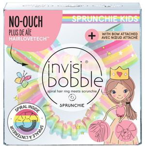 Invisibobble Dětská gumička do vlasů se stuhou Kids Slim Sprunchie Let‘s Chase Rainbows