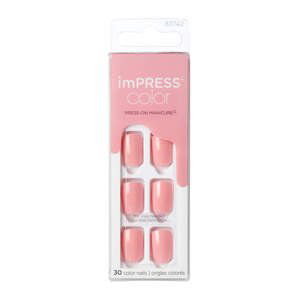 KISS Samolepící nehty imPRESS Color Pretty Pink 30 ks