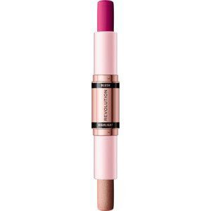 Revolution Tvářenka a rozjasňovač 2v1 (Blush & Highlight Stick) 8,6 g Champagne Shine