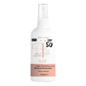 NAÏF Ochranný sprej na opalování pro děti a miminka SPF 50 Baby & Kids (Mineral Sunscreen) 100 ml