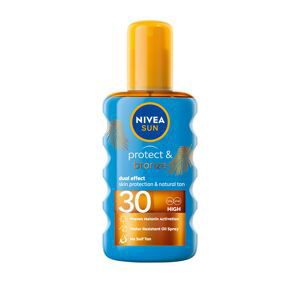 Nivea Olej na opalování ve spreji podporující zhnědnutí SPF 30 Sun (Protect & Bronze Oil) 200 ml