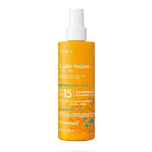 PUPA Milano Mléko ve spreji na opalování Latte Solare SPF 15 (Sunscreen Milk) 200 ml