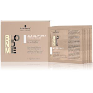 Schwarzkopf Professional Detoxikační vitamínová kúra pro matné blond vlasy BLONDME (Vitamin Shot) 5 x 5 g