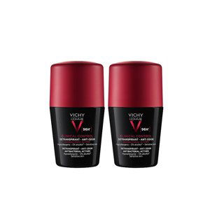 Vichy Sada kuličkových detranspirantů proti zápachu pro muže Homme Clinical Control 96h (Detranspirant) 2 x 50 ml