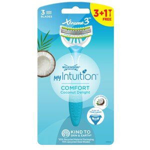 Wilkinson Sword Jednorázový holicí strojek pro ženy My Intuition Comfort Coconut Delight 3 + 1 ks