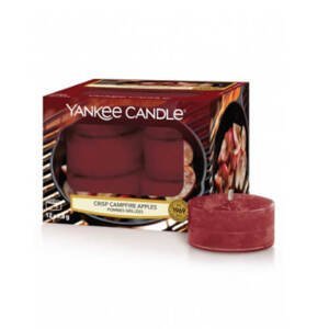 Yankee Candle Aromatické čajové svíčky Crisp Campfire Apples 12 x 9,8 g