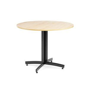 Kulatý stůl SANNA, Ø900x720 mm, černá/bříza