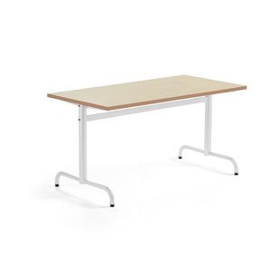 Stůl PLURAL, 1400x700x720 mm, linoleum, béžová, bílá