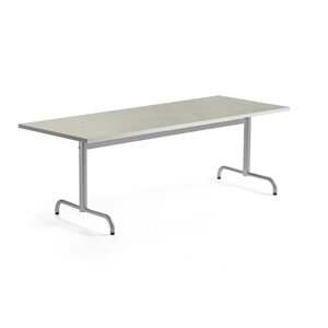 Stůl PLURAL, 1800x800x720 mm, linoleum, béžová, bílá
