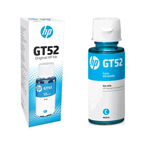 HP GT52 - azurová lahvička s inkoustem M0H54AE