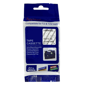 Tonery Náplně Kompatibilní páska Brother TZ-135 / TZe-135, 12mm x 8m, bílá / průhledný podklad